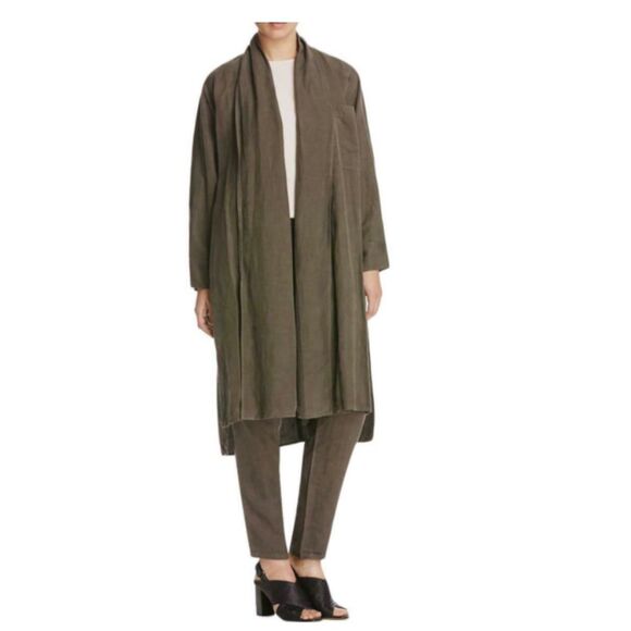 Eileen Fisher Jackets & Blazers - Eileen Fisher duster jacket darker green simple minimalist style sz L/XL